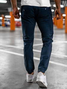 Pantaloni tipo jogger da uomo blu scuri Bolf 1145