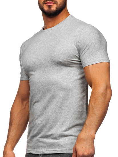 T-shirt senza stampa da uomo grigia Bolf MT3001