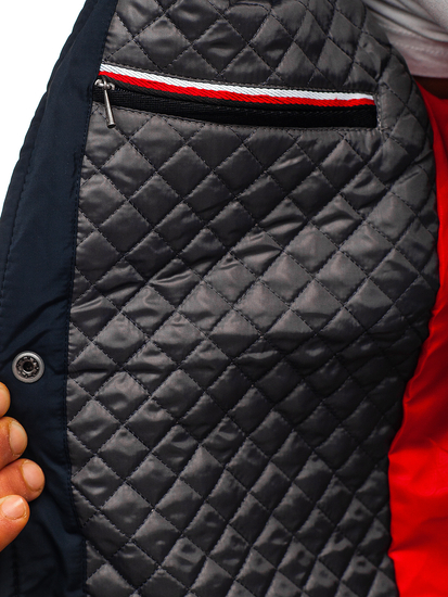 Giubbotto invernale elegante da uomo blu Bolf 1668