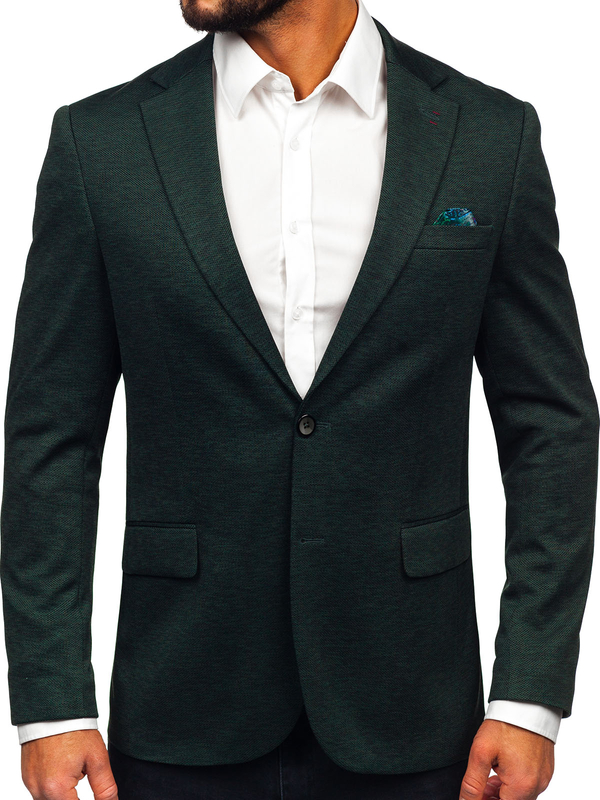 Uomo Giacca d'abito casual Verde Bolf 24401