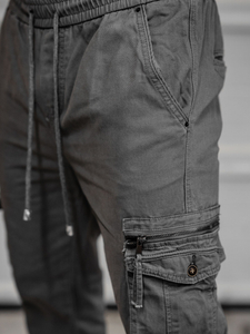 Pantaloni cargo tipo jogger da uomo grafite Bolf MP0181GA
