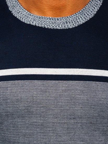 Maglione da uomo blu Bolf 6300