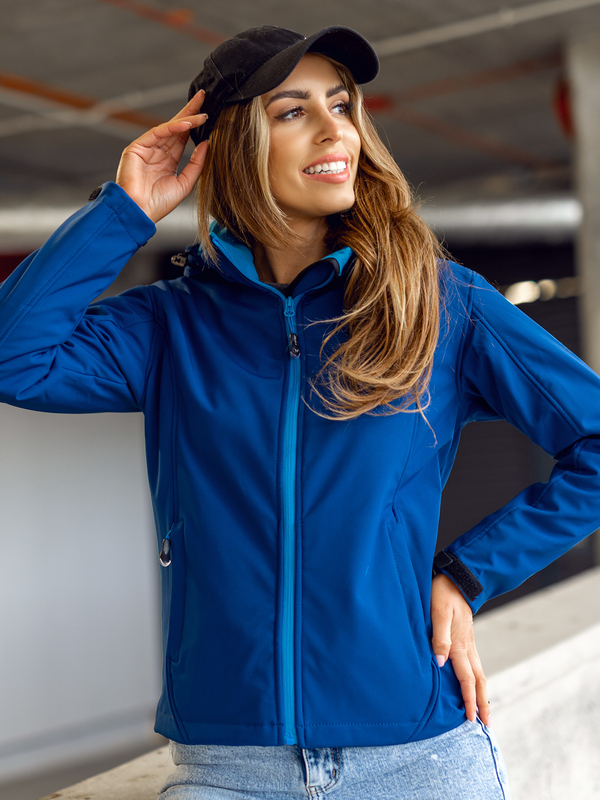 Donna Giacca softshell mezza stagione Blu scuro Bolf AB056