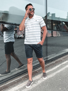 Maglietta polo da uomo bianca Bolf 14954