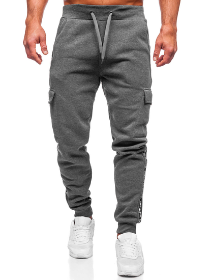 Pantaloni jogger tipo cargo da uomo grafite Bolf JX8715