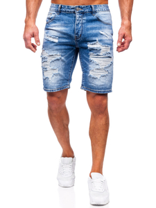 Pantaloncini in jeans da uomo blu Bolf RJ953