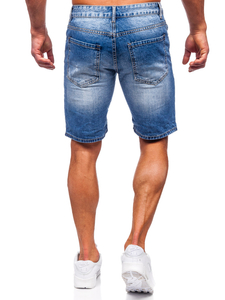 Pantaloncini in jeans da uomo blu Bolf RJ953
