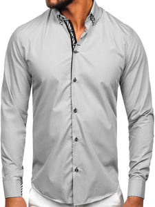 Camicia a manica lunga grigia Bolf 3762