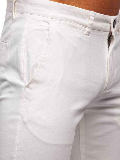 Pantaloni chino da uomo bianchi Bolf 1143