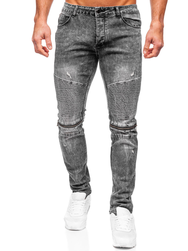 Pantaloni in jeans slim fit da uomo neri Bolf MP0069N