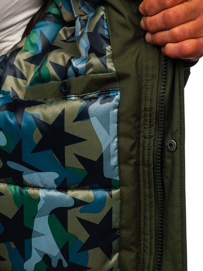 Giubbotto invernale da uomo verde Bolf 1770