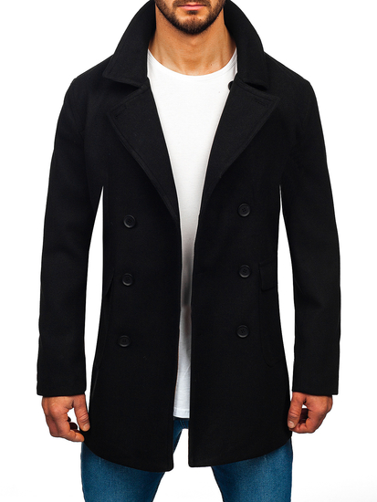 Uomo Cappotto invernale doppiopetto corto Nero Bolf 11Z8215A2