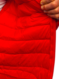 Giacca trapuntata mezza stagione da uomo rossa Bolf 13007