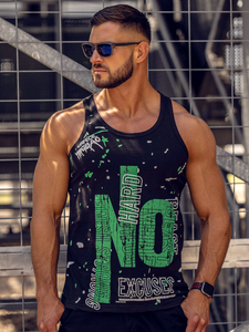 Canotta tank top con stampa nera Bolf 14852A