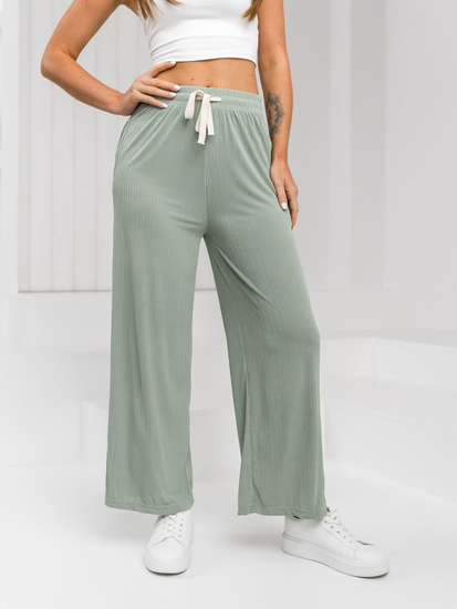 Donna Pantaloni wide leg Verde Bolf W7955