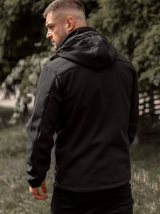 Giacca softshell mezza stagione da uomo nero-arancione Bolf WX088A