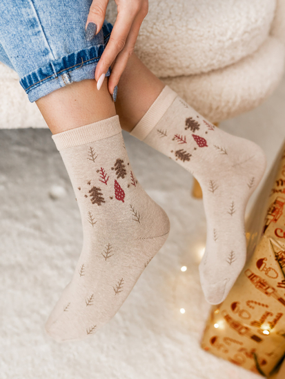 Calze con motivi da donna multicolore Bolf M7-6P-1 6 PACK