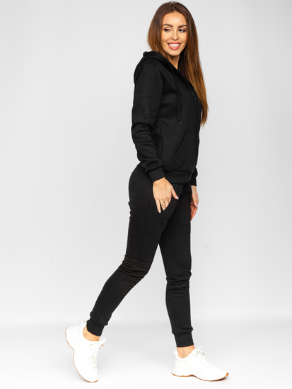 Set di tuta in due pezzi da donna nero Bolf 0003