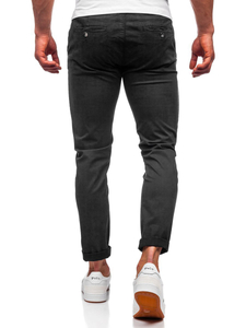 Pantaloni tipo chino da uomo neri Bolf 1146