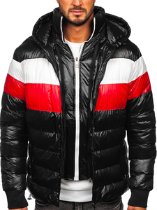 Giubbotto invernale trapuntato da uomo nero Bolf 6592