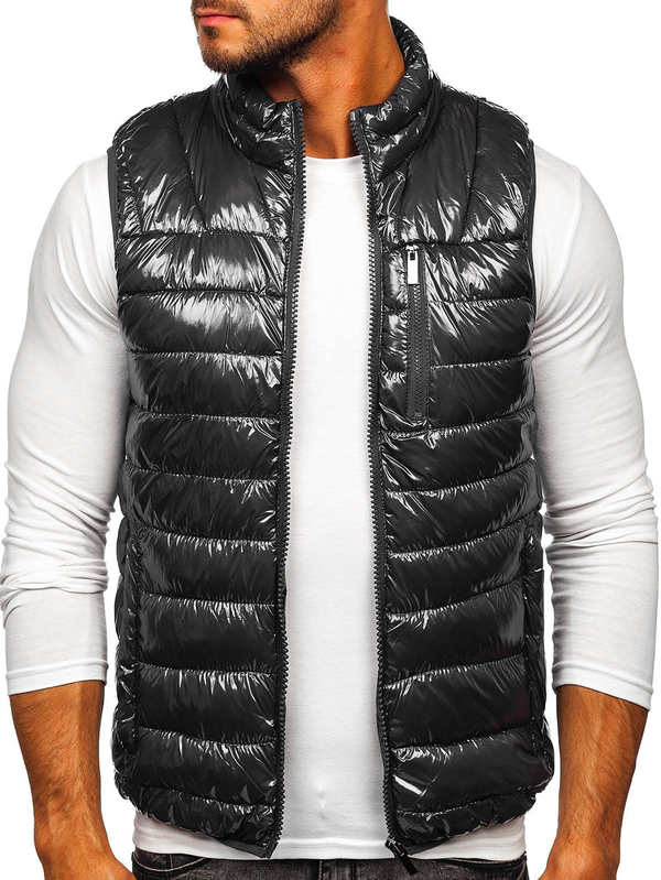 Gilet trapuntato da uomo grafite Bolf R0109A