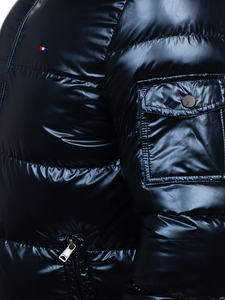 Giubbotto sportivo trapuntato oversize invernale da uomo blu Bolf EX2138B