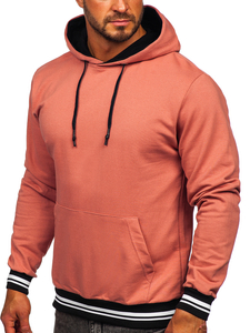 Felpa con cappuccio da uomo salmone Bolf 145369