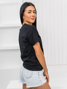 Donna T-shirt stampata Nero Bolf 97T2102