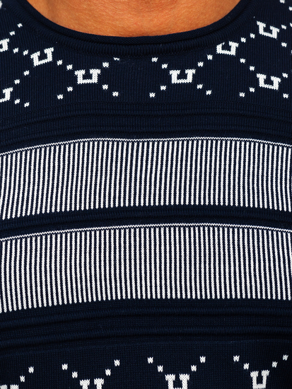 Maglione da uomo blu Bolf 1059