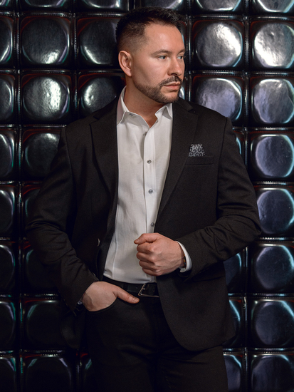 Giacca casual da uomo nera Bolf 24401-1