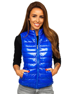 Gilet trapuntato da donna azzurro Bolf R0107A