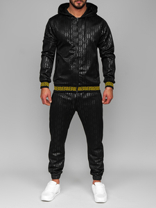 Tuta con cappuccio da uomo nero Bolf 3A161
