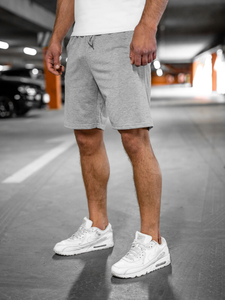 Pantaloncini corti di tuta da uomo grigi Bolf 8K100