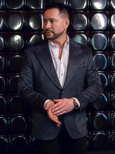 Giacca da uomo in velluto blu navy Bolf 24410