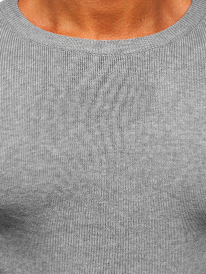 Maglione basic da uomo grigio Bolf S8506