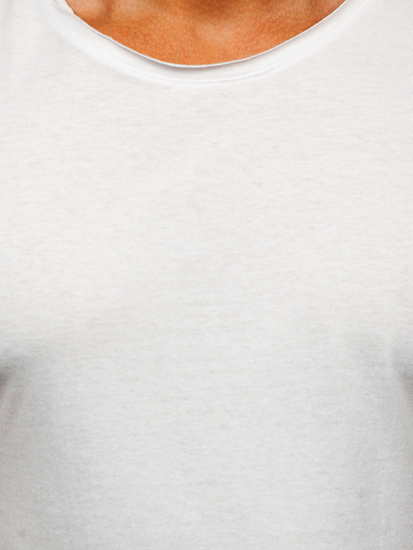 Canotta da uomo in cotone bianco con stampa semplice Bolf 1205