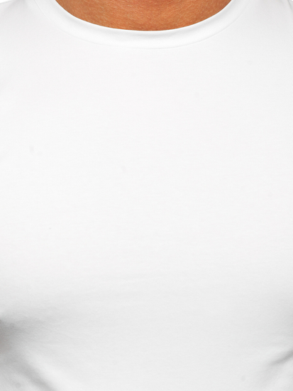 T-shirt senza stampa da uomo bianca Bolf MT3001