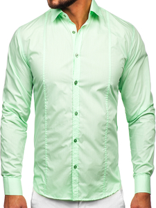 Uomo Camicia elegante a maniche lunghe Menta Bolf 6944