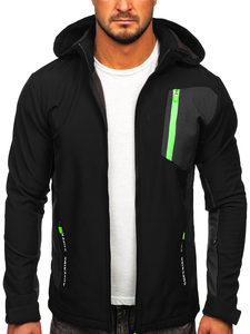 Giacca softshell mezza stagione da uomo nera Bolf HM188