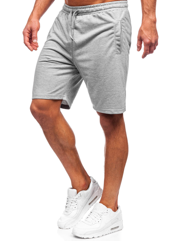 Pantaloncini corti di tuta da uomo grigi Bolf 8K100