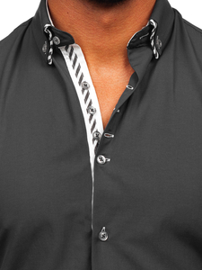 Camicia a manica lunga grafite Bolf 3762