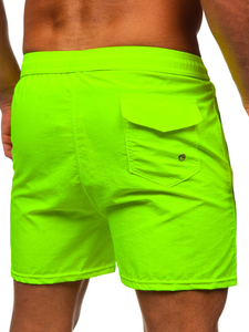 Pantaloncini da bagno da uomo giallo-fluorescenti Bolf XL018
