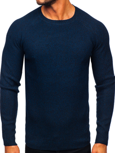 Maglione blu navy da uomo Bolf H1810