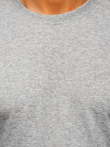 T-shirt semplice da uomo in cotone grigio scuro Bolf 192397