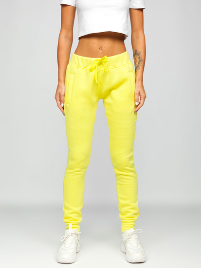Pantaloni di tuta da donna gialli Bolf CK-01