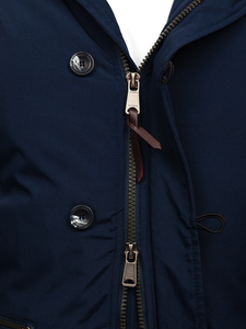 Giubbotto invernale tipo parka da uomo blu Bolf 1795 