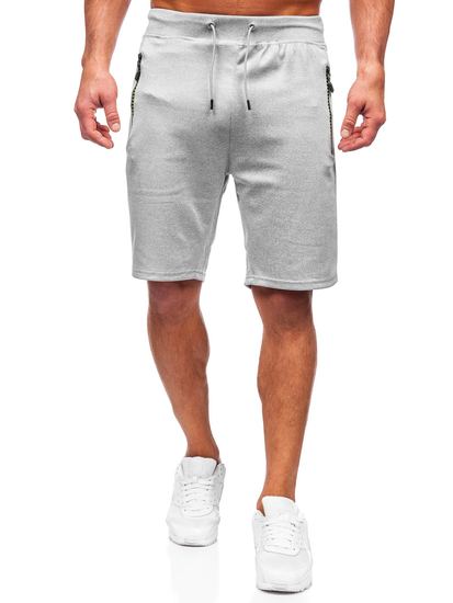 Pantaloncini di tuta da uomo grigi Bolf 8K288