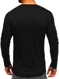 Longsleeve con stampa da uomo nero Bolf 1213