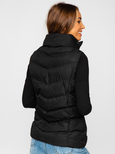 Gilet trapuntato da donna nero Bolf 5M719