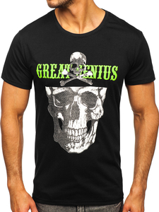 T-shirt con stampa da uomo nera Bolf Y70020